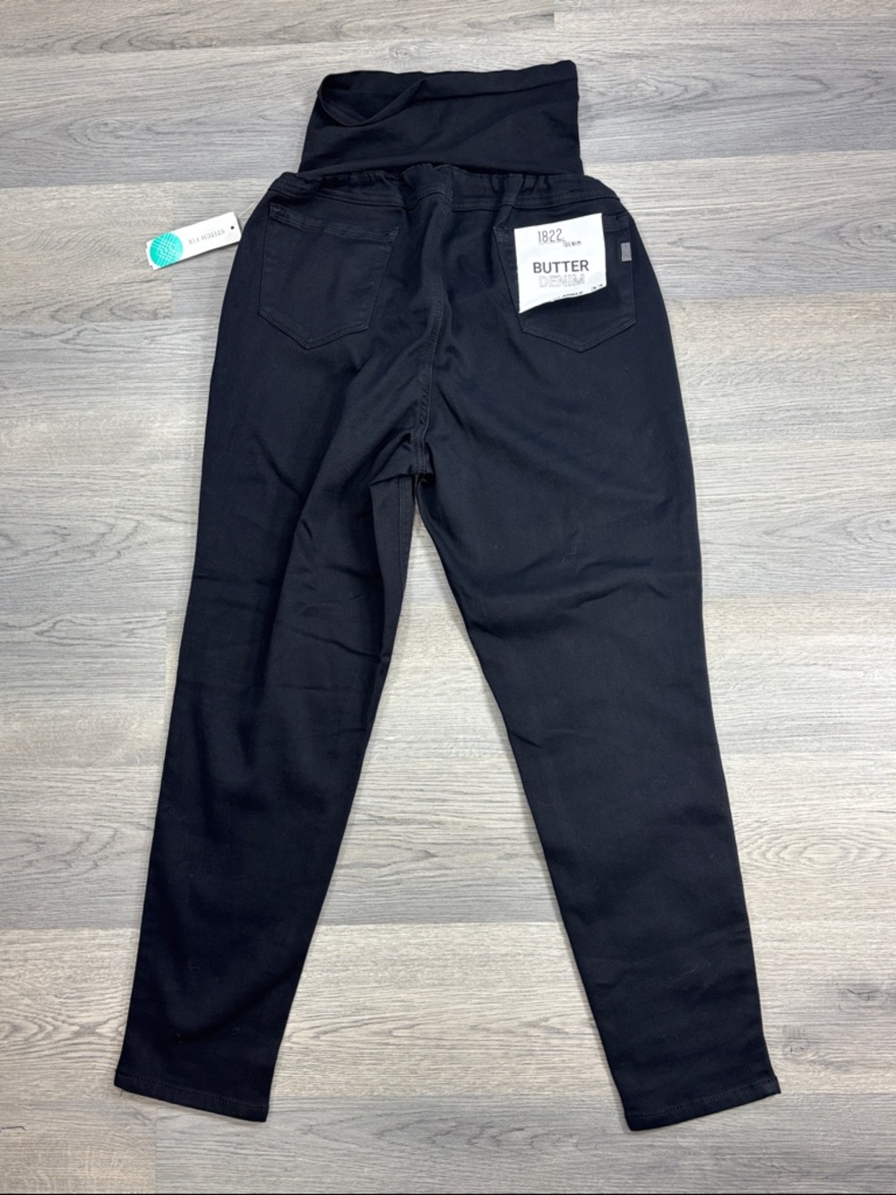 1822 Butter Denim Black Maternity Super Slim Ankle Pants - size 33 NWT - Picture 8 of 8